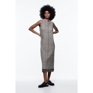 ZARA Long Knit Sleeveless Midi Dress - L